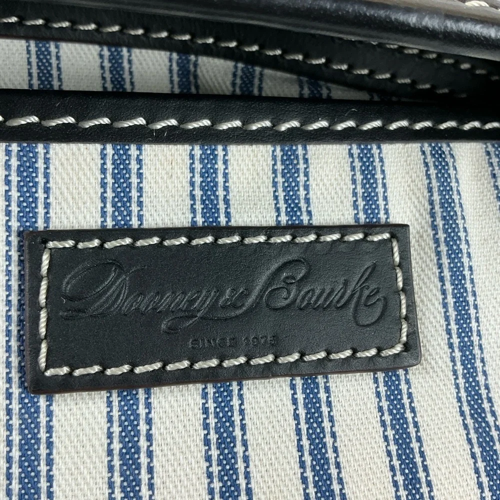 Dooney & Bourke Beacon Woven Janine‎ Black and Tan Tote Bag